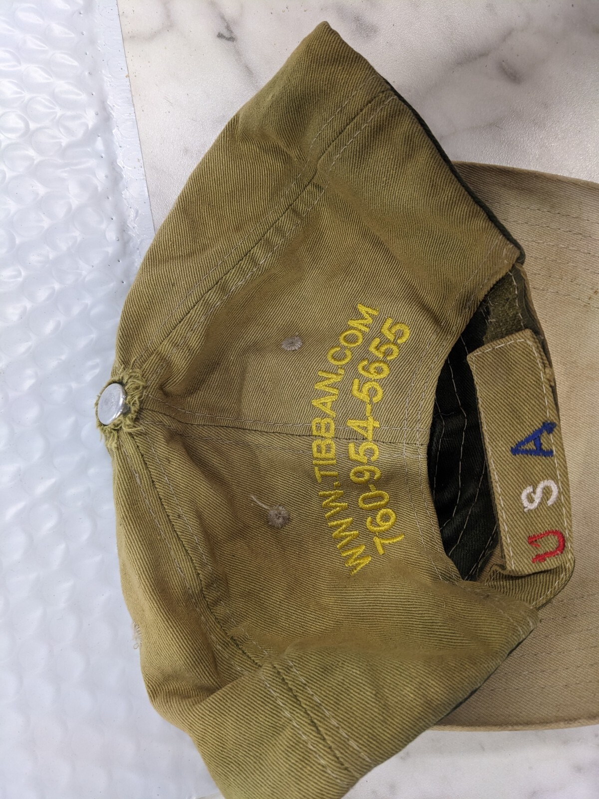 VINTAGE MUD PUPPY BULLDOG ADJUSTABLE HAT CAP USA TIBBAN MFG DAD MENS COMFORTABLE