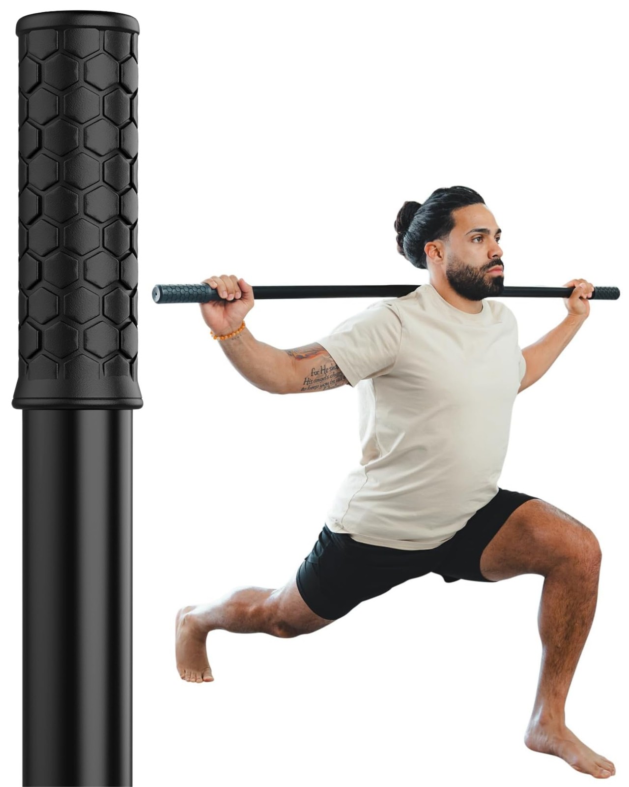 Mobility Mentor Yoga Stick - Mobility Stick - Large Bamboo Exercise Stick for...