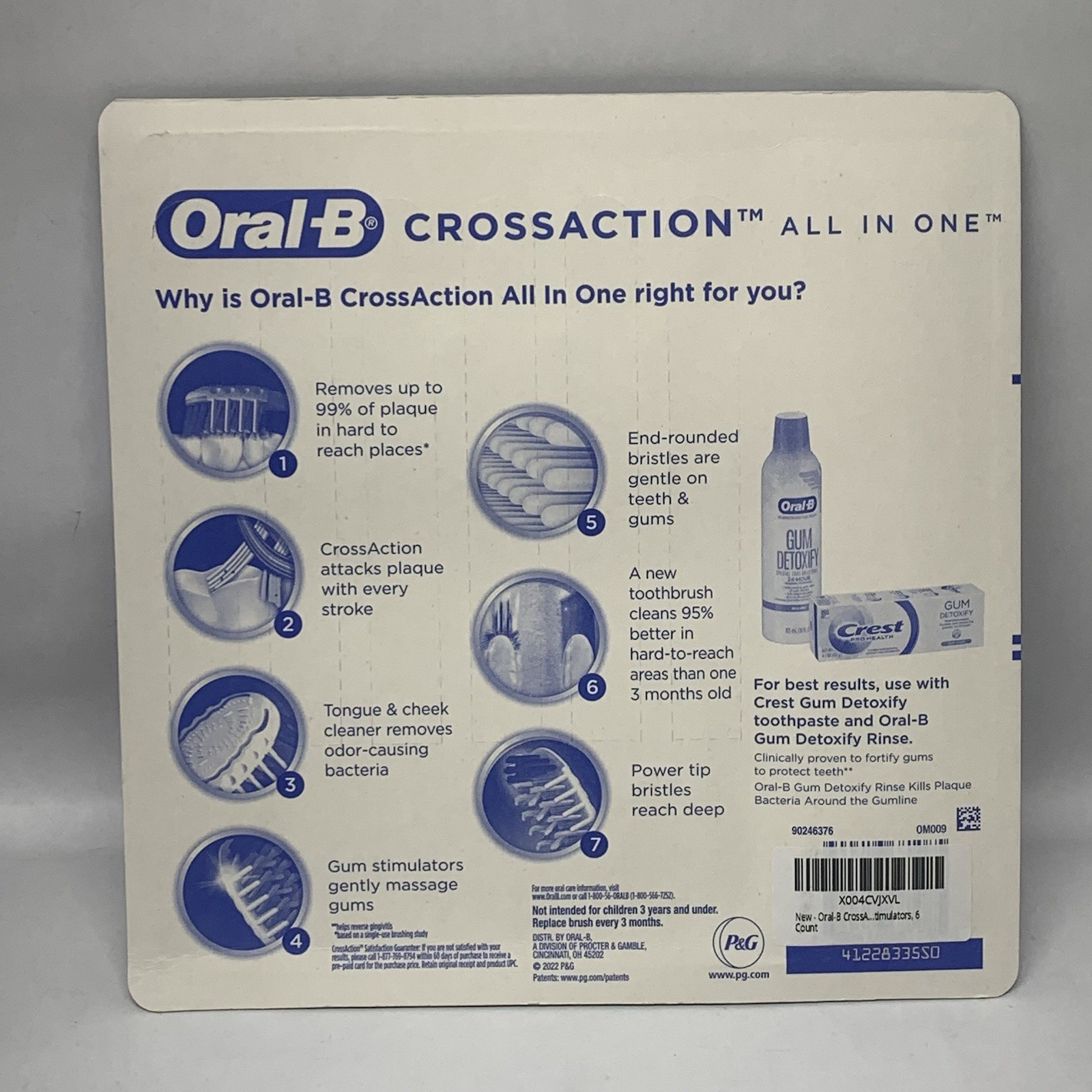 🔥✅ Oral-B CrossAction All In One Soft Toothbrushes Deep Plaque Removal 6 Count