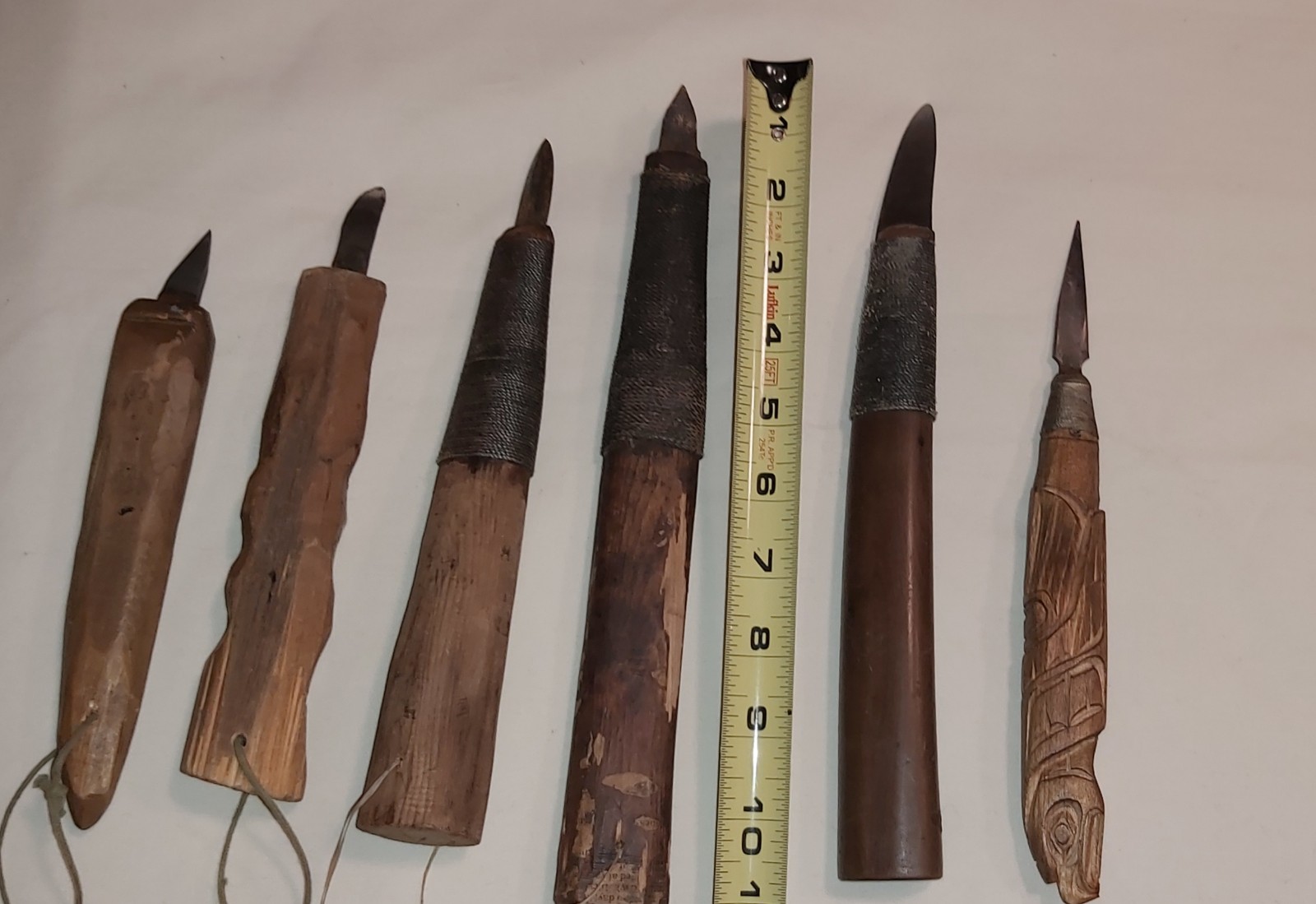 Northwest Coast, old carving tools (rare). 19th / early 20th c.