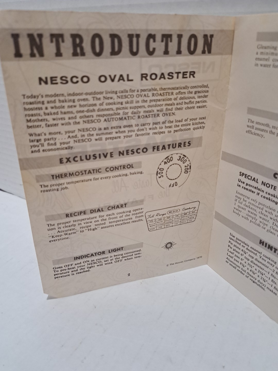 Vintage 1970 Nesco Oval Roaster Instruction Manual And Recipes