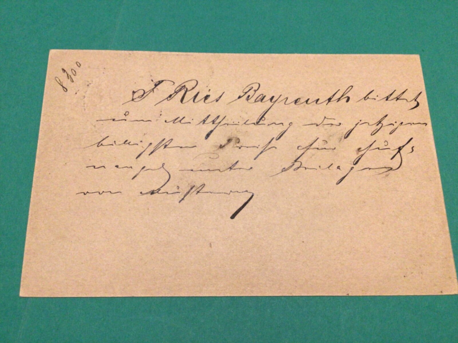 Germany Bavaria Bayreuth to Berlin used postcard A18048