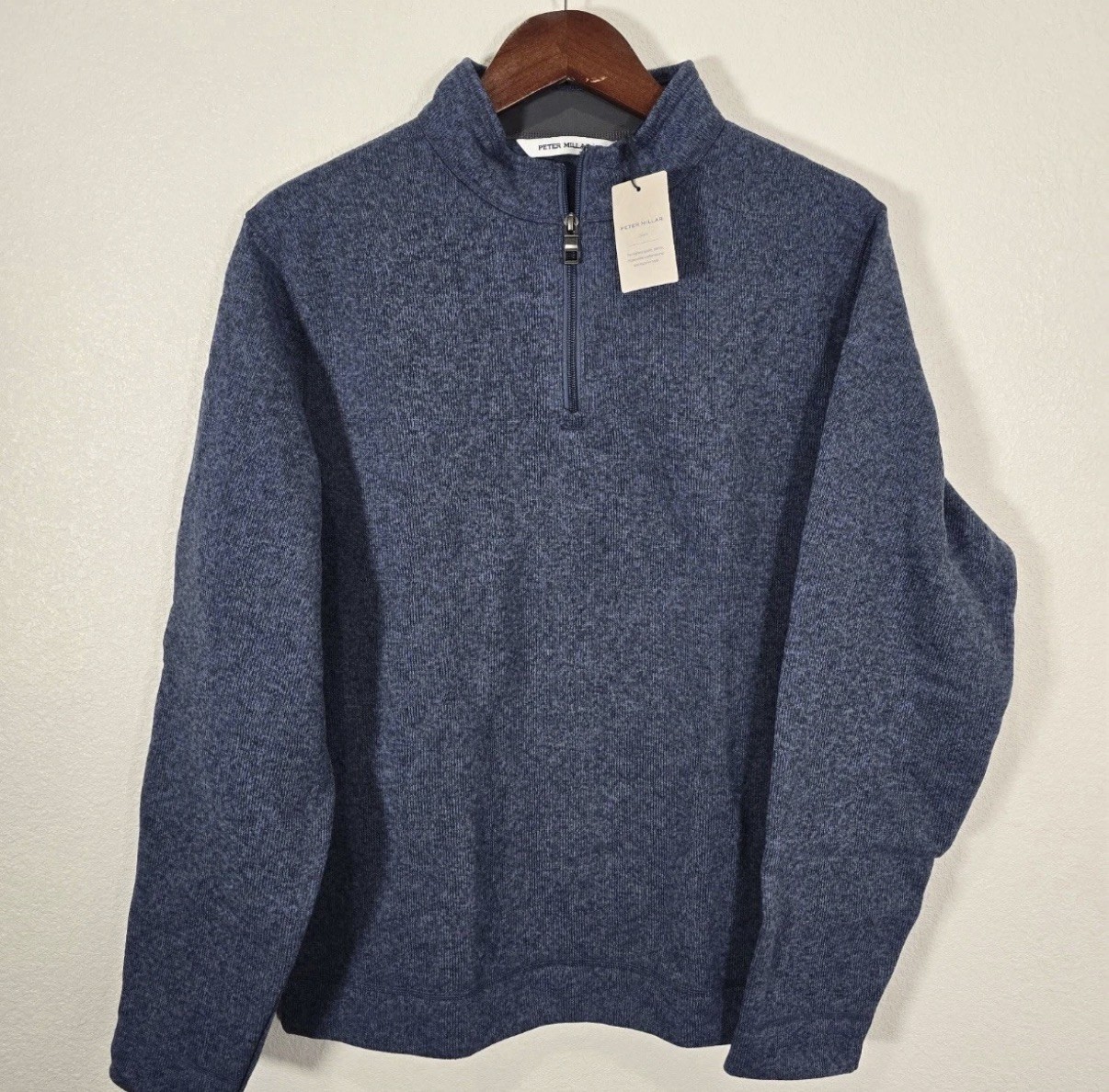 Peter Millar Crown Golf Sweater Men Stardust Size XXL  1/4 Zip Long Sleeve NWT