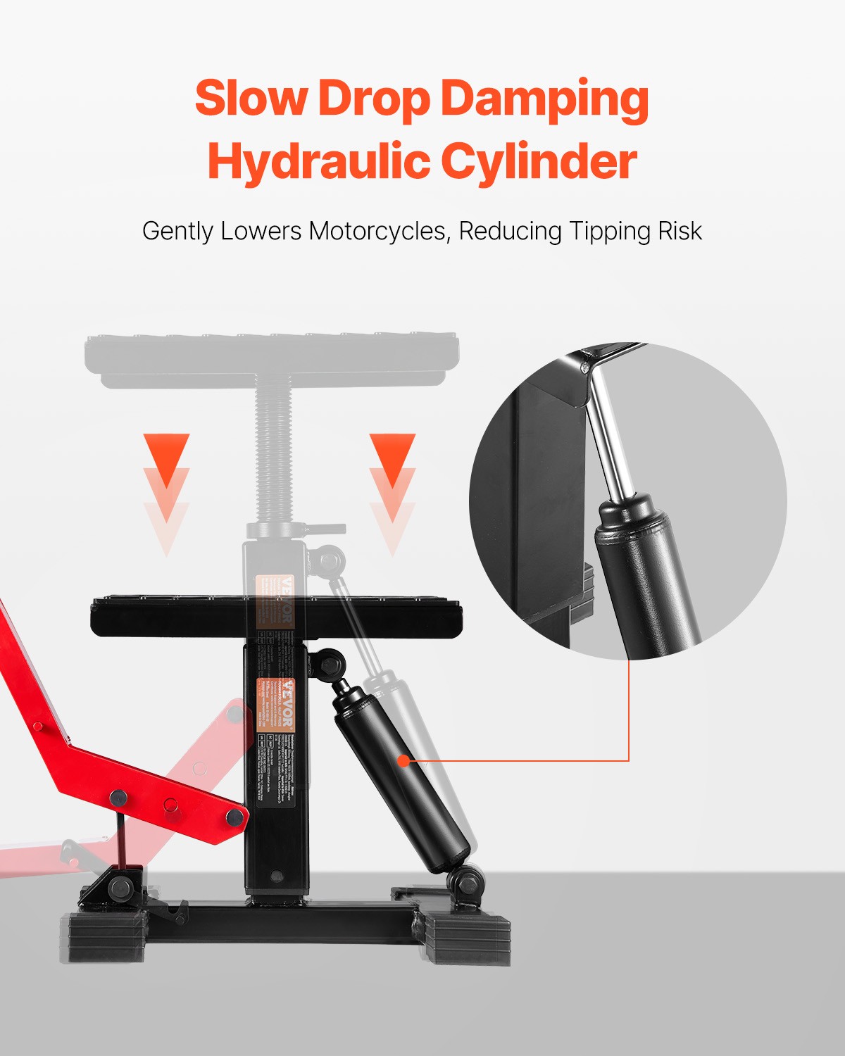 VEVOR Dirt Bike Lift Stand Adjustable Hydraulic Lift Jack for Motorcycle Hoist