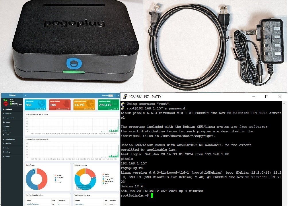 Pi-Hole Network-Wide Ad Blocker V6.4 on a PogoPlug V4 w/32GB High Endurance SD