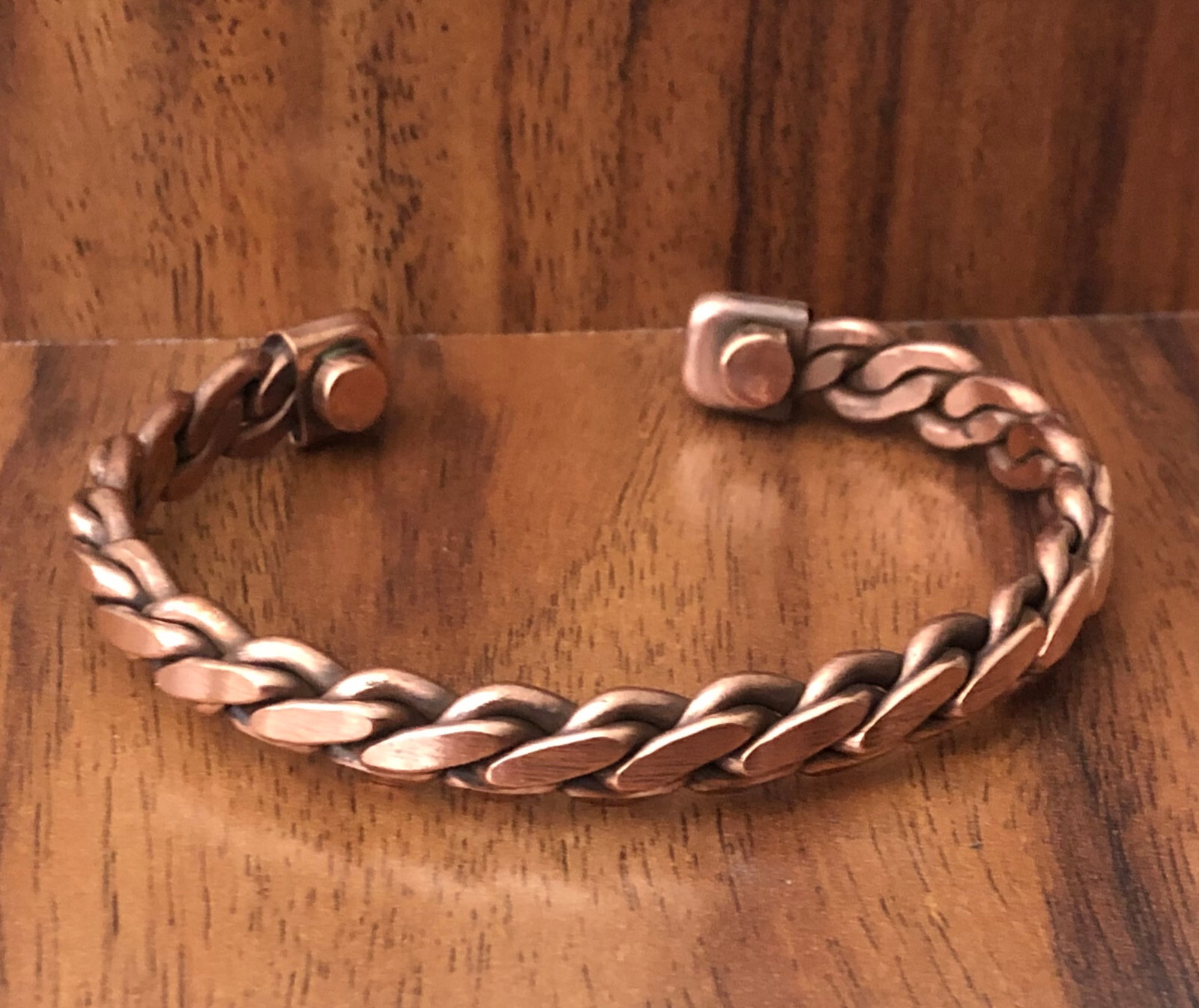 Heavy Twist Pure Copper Magnetic Bracelet Arthritis Pain Therapy Cuff Bangle