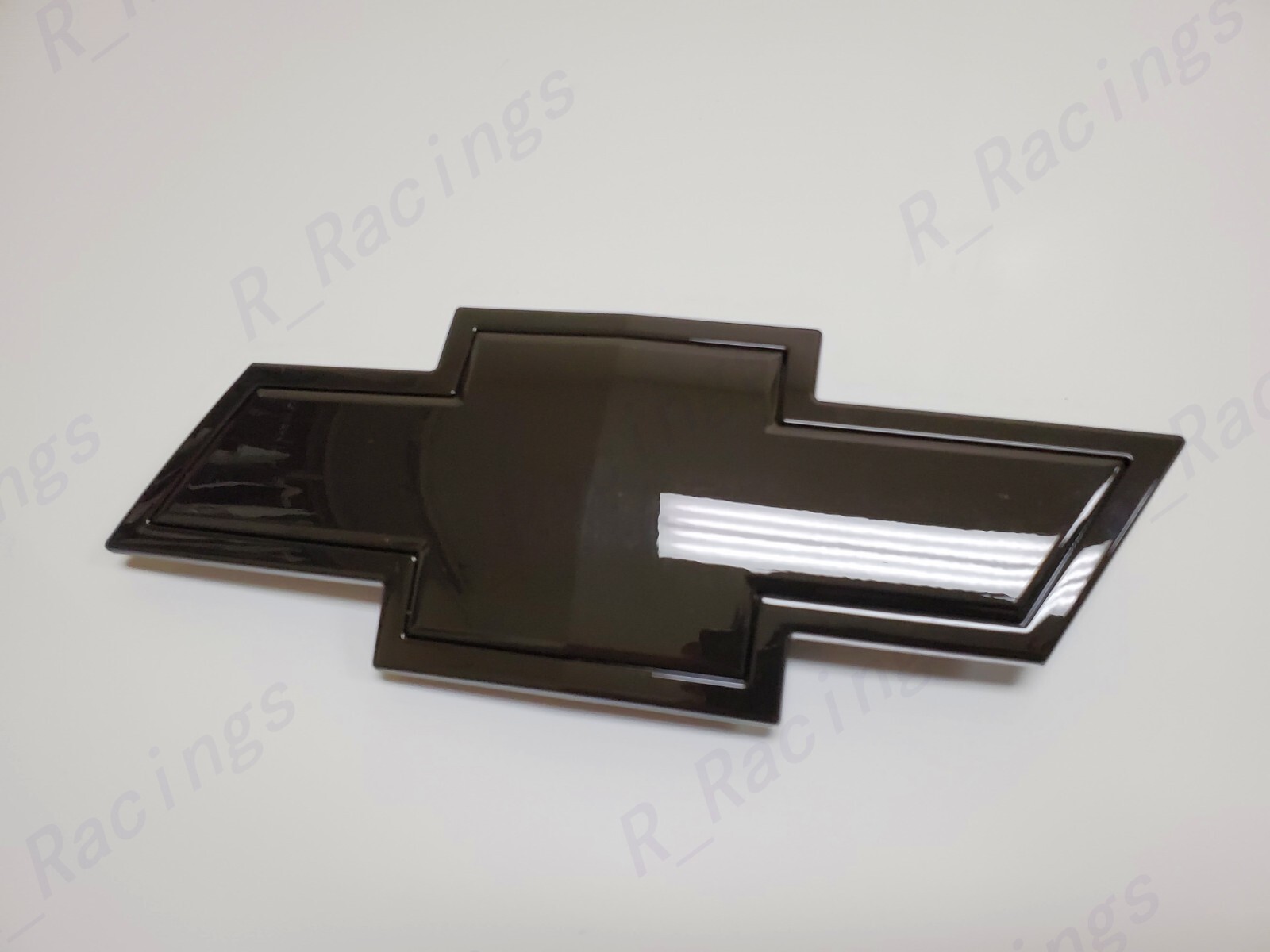 Front Rear Bowtie Emblem Gloss Black 2007-13 Silverado 1500 2007-10 2500HD3500HD