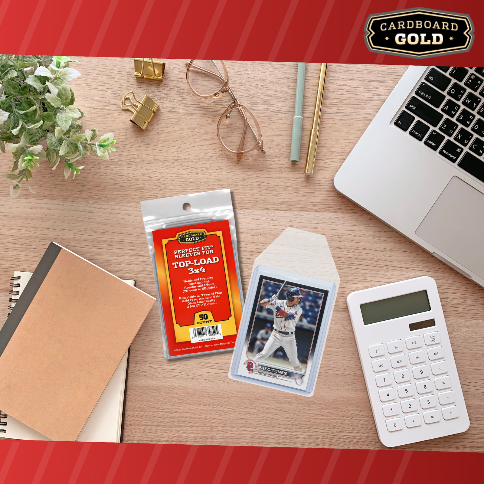 10 Packs 500ct Perfect Fit Sleeves for 20-60 PT Regular 3 X 4 Top-Loaders CBG