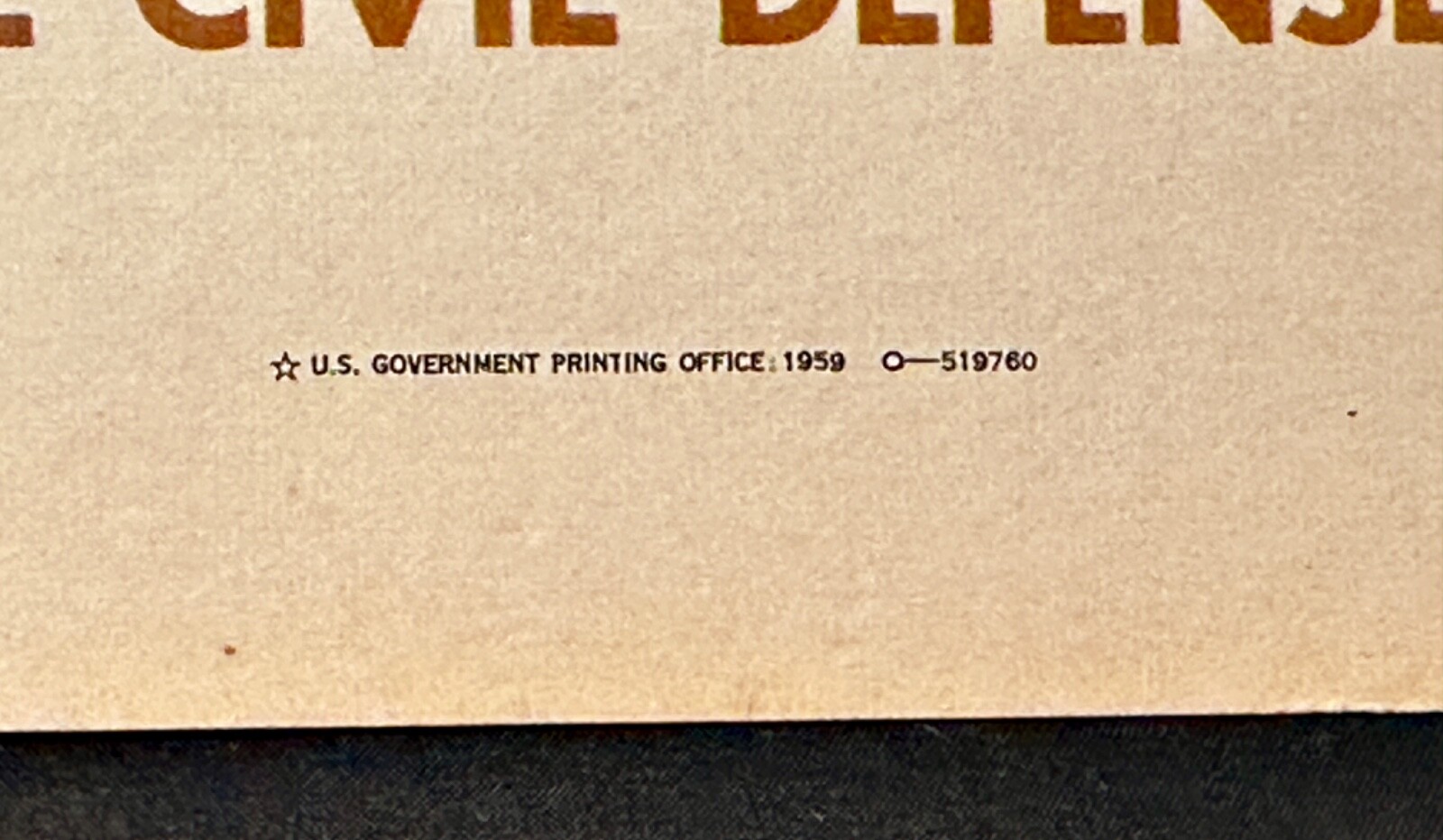 Vintage 1959 Civil Defense Fallout Shelter Poster