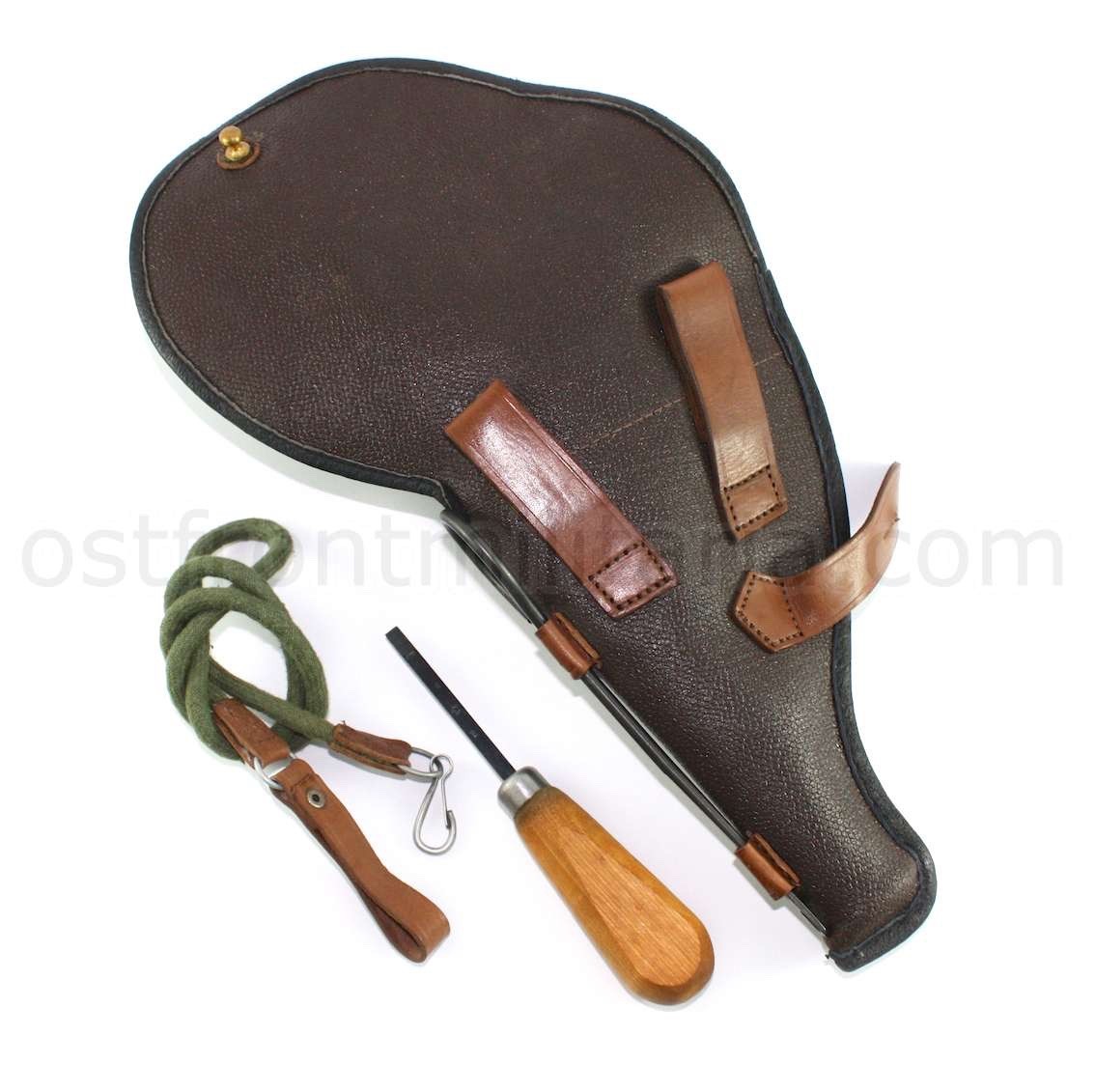 Original Soviet holster for Nagant M1895 revolver with accessories