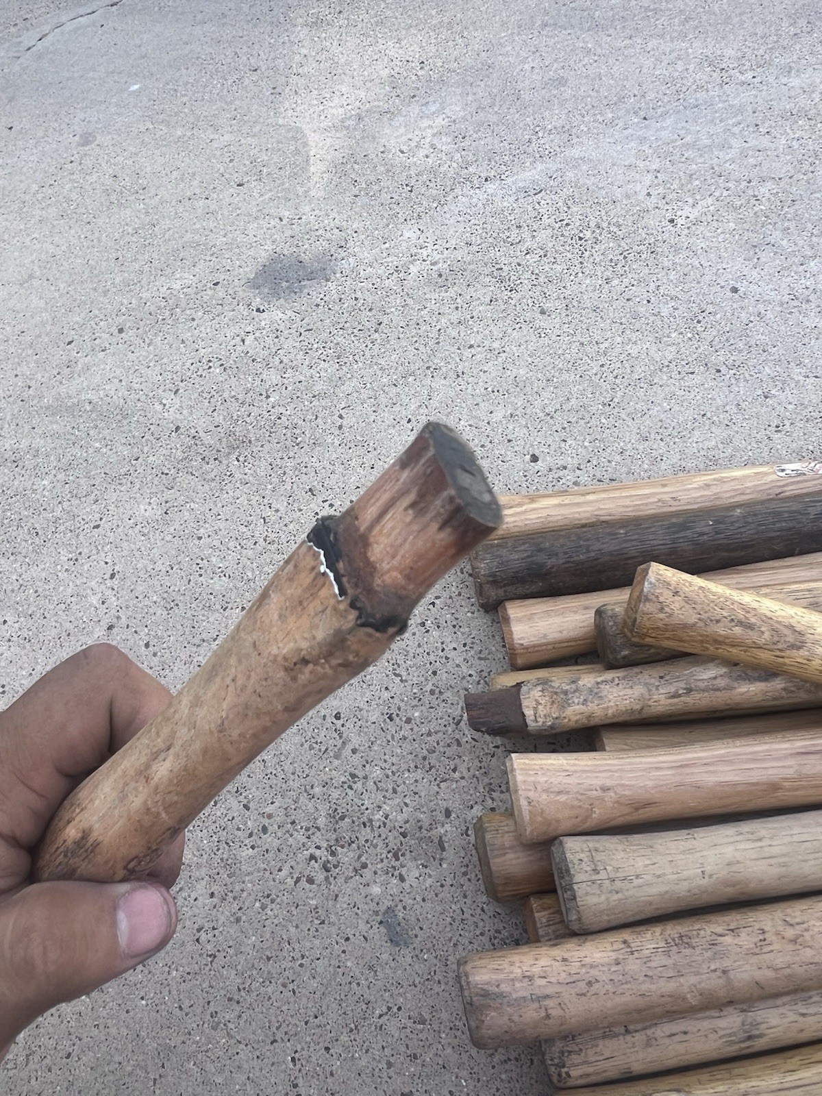 LOT of 4 Used Vaughan 12-14in Handles, Wood Turning, Repurposing, Crafting