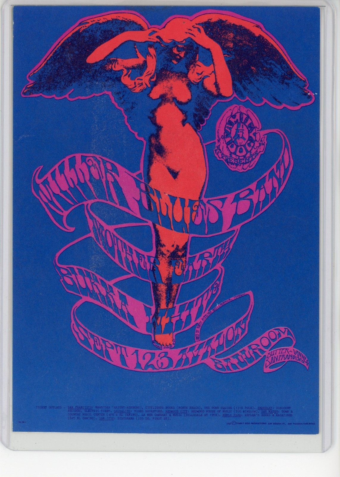 Steve Miller Band, Avalon Ballroom  9/67, Family Dog FD-78, Mouse Kelley Weinman