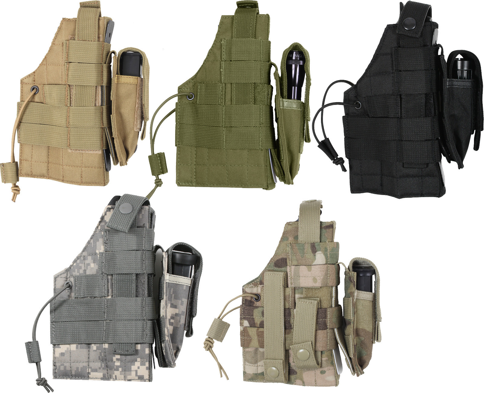 Tactical Gun Holster, MOLLE Pistol Firearm Army Camo Military Modular Belt Waist