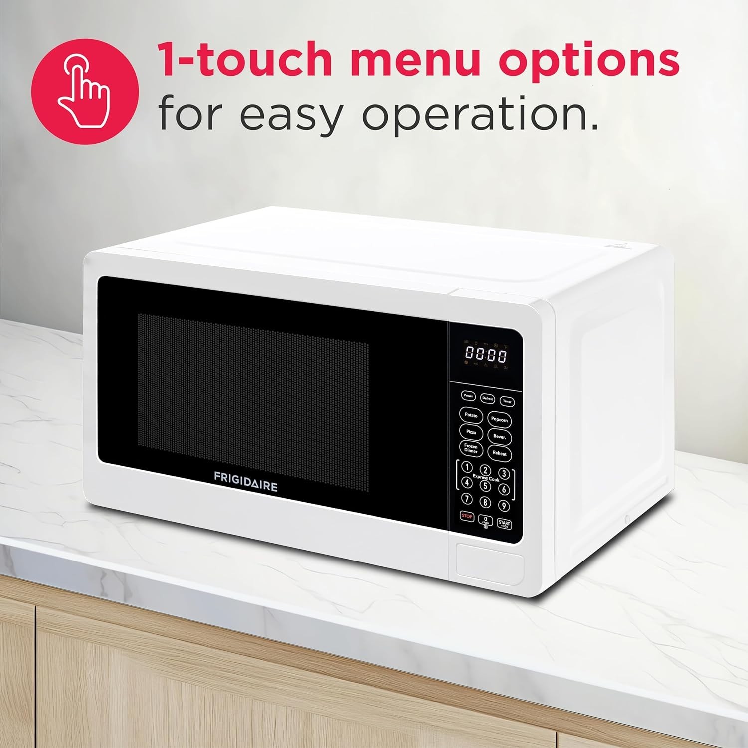 Frigidaire Countertop Microwave 0.7 Cu Ft 700W 10 Power Levels (White)