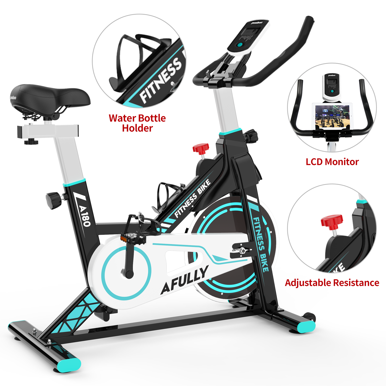 Indoor Cycling Bike Commercial Exercise Bike Stationary Cardio Fitness Workout