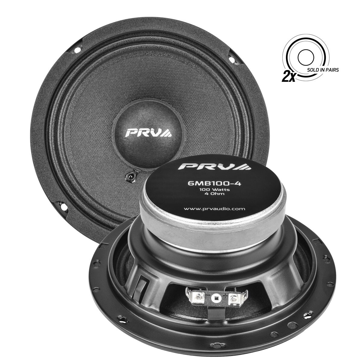 4x PRV Car Audio 6.5" Speakers 400 Watts 4 Ohm 6MB100-4 Factory Replacement