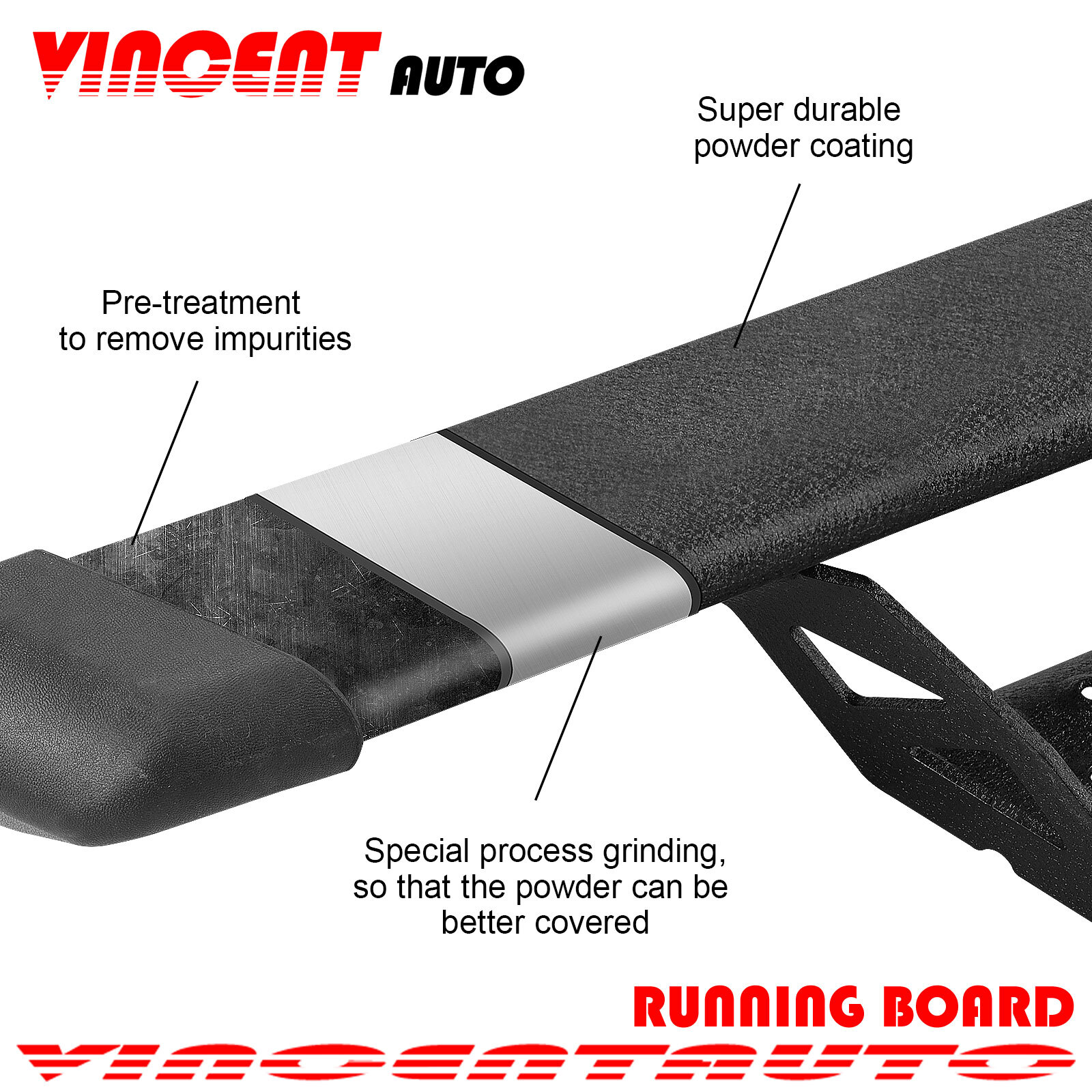 For 05-23 Toyota Tacoma Access Cab 3" Running Boards Side Step Truck Bar BCTA