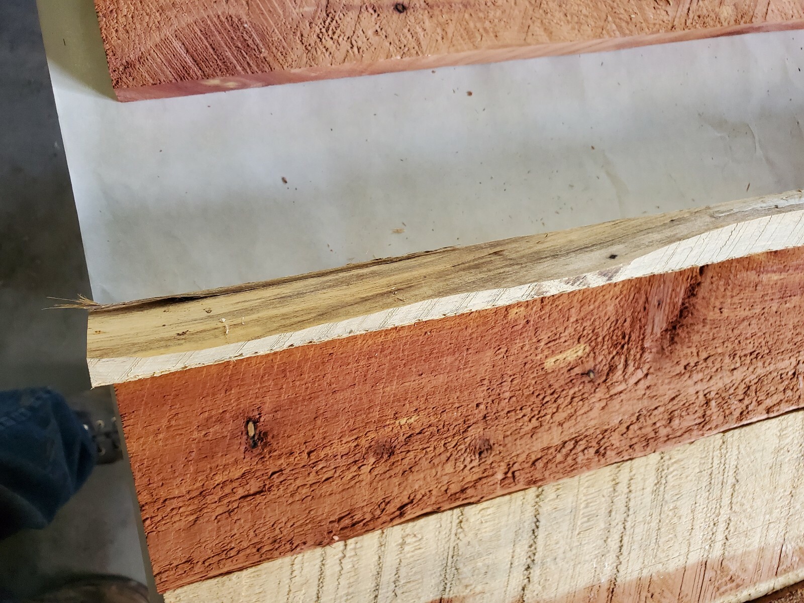 9 pcs. Aromatic Eastern Red Cedar Rough Cut 7/8" - 1" x 3 1/2" Boards 23-1/2" L