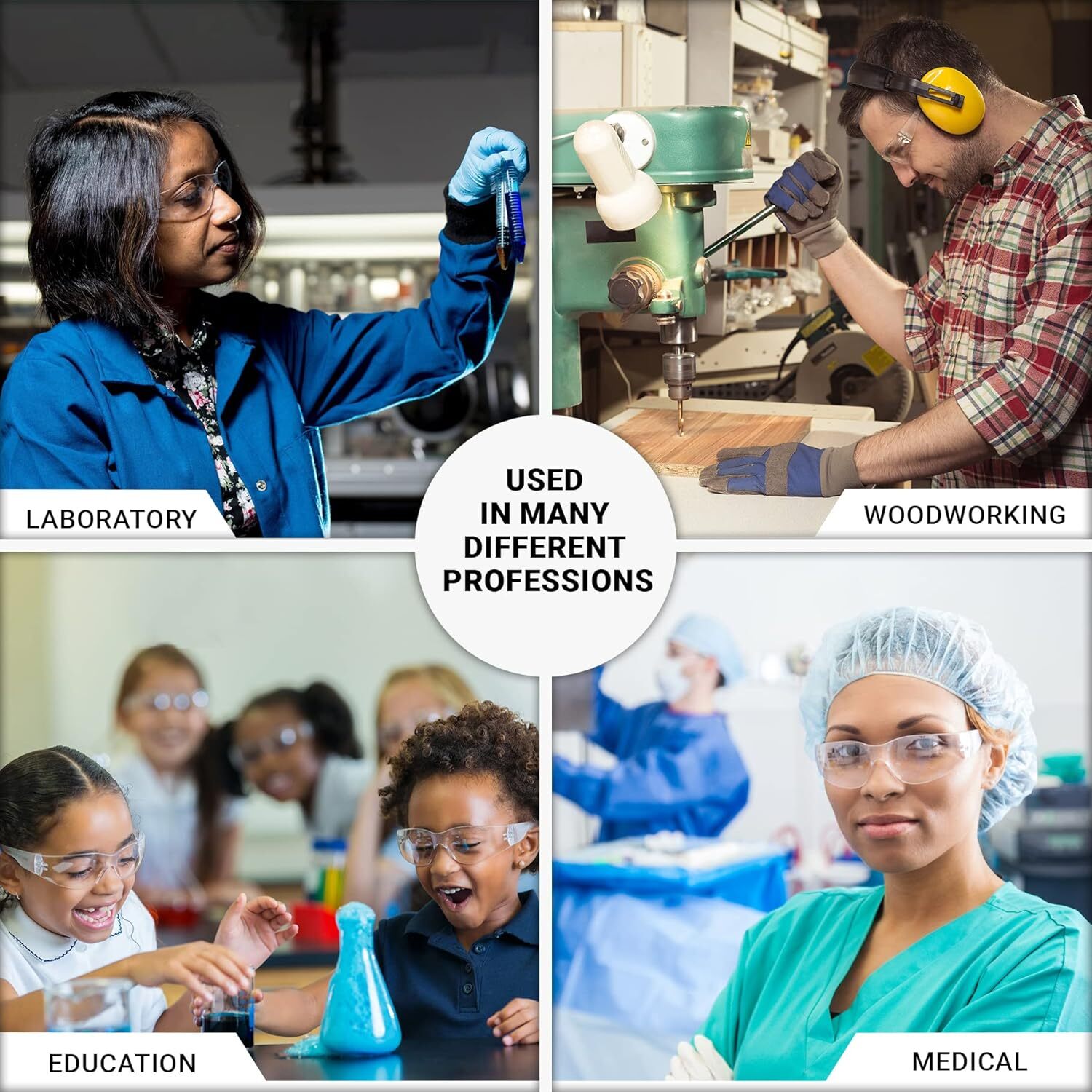 1-100 PAIR PACK Protective Safety Glasses Clear Lens Work UV ANSI Z87 Lot of 12