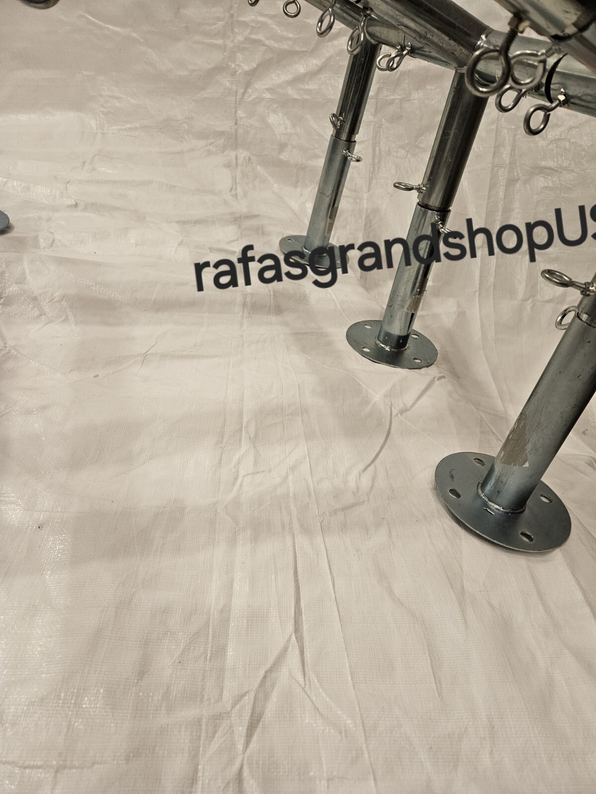 10 Leg Canopy Low Peak 10x40 Fitting Set 1-5/8'' Carport Frame Shed Tent 102 Deg