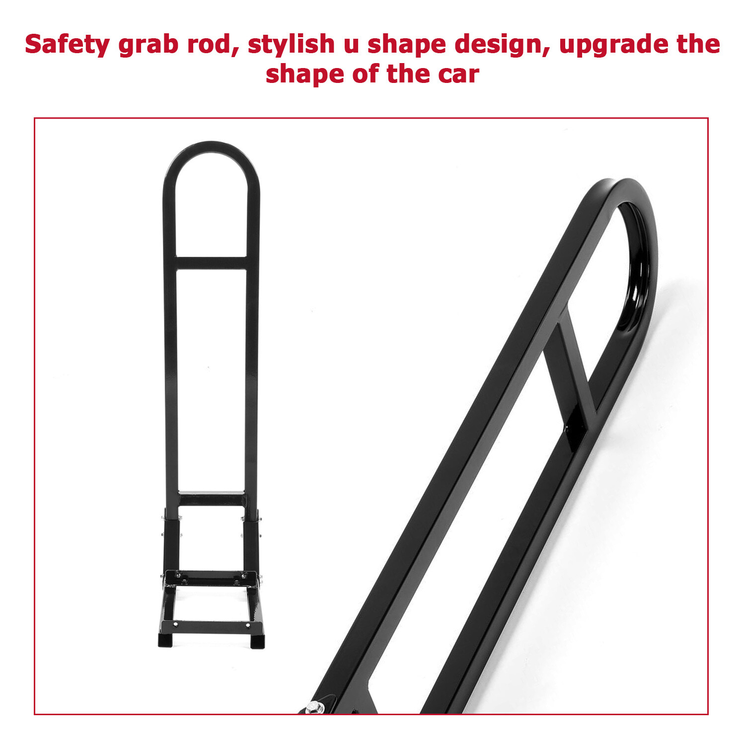 Golf Cart Rear Safety Seat Trailer Hitch + Grab Bar for EZGO Yamaha Club Car