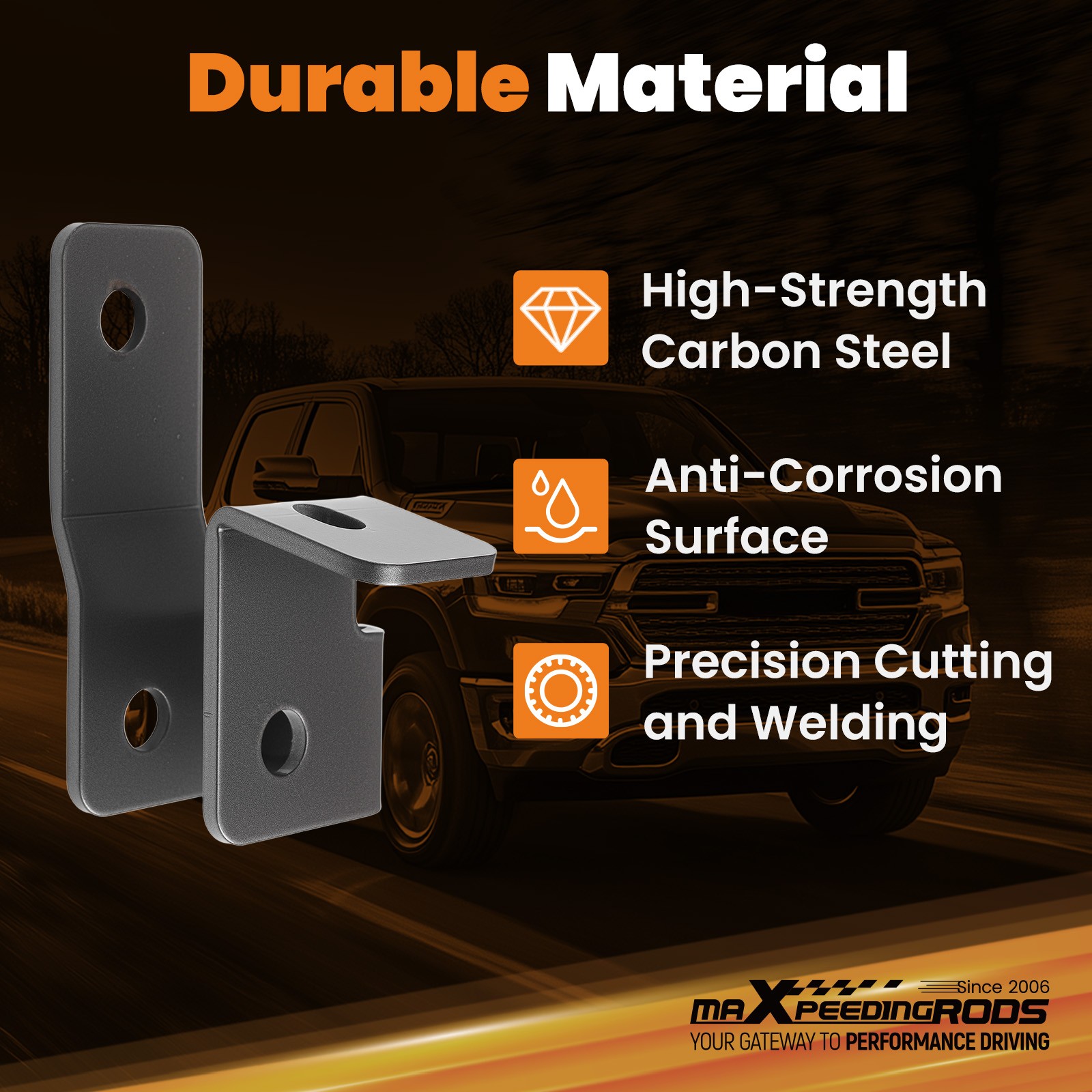 Lowering Springs Shocks Drop Kit 2"/4" for Ram 1500 2WD 2009-2024 Standard Cab