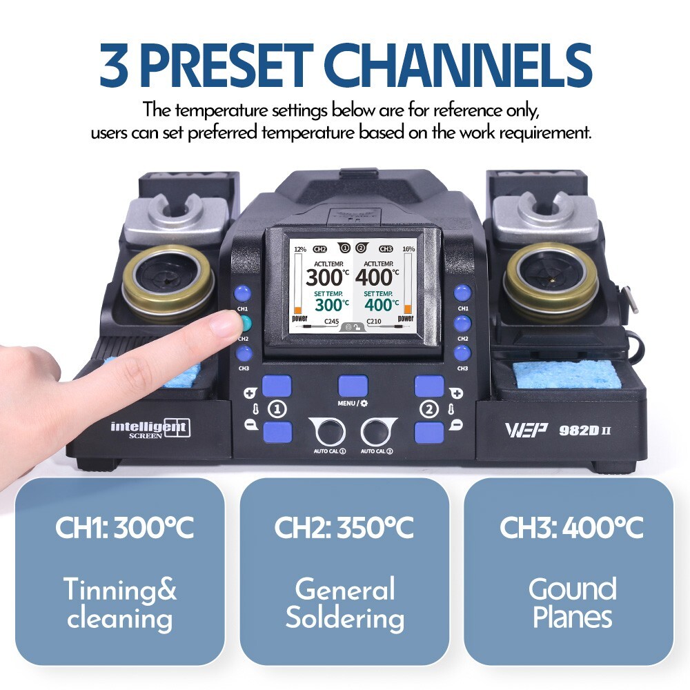 WEP Precision Soldering Station with C210/C245 soldering iron tips