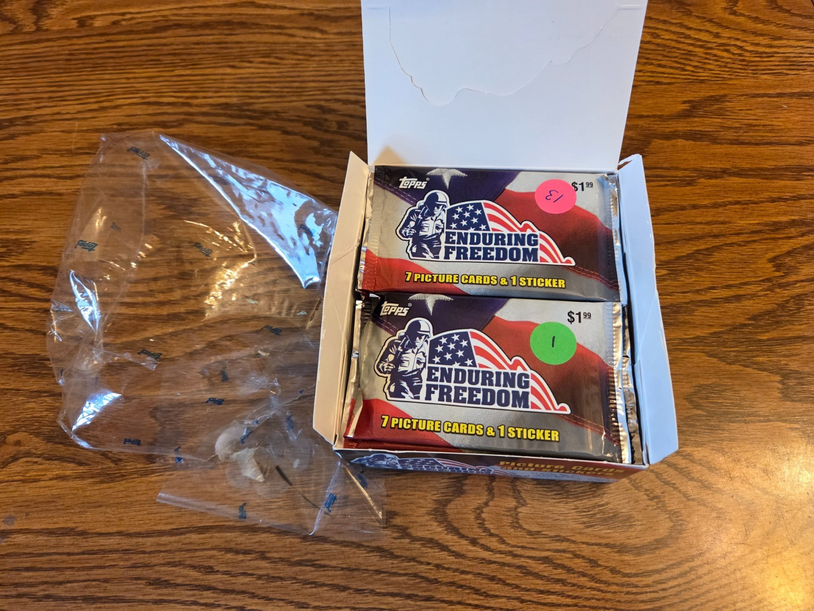 2001 Topps Enduring Freedom Factory Sealed Pack Possible Osama Bin Laden Card