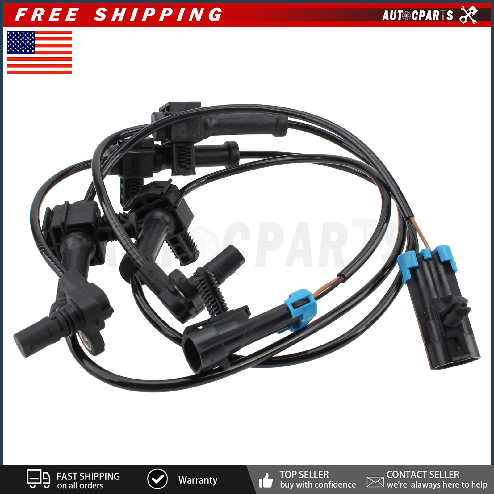 ABS Wheel Speed Sensor for Chrysler Sebring Dodge Avenger Journey Front 2pcs