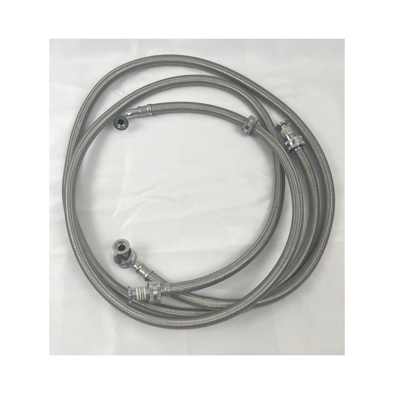 Braided Stainless Steel Steam Dryer Water Supply Hose Silver Universal 6ft