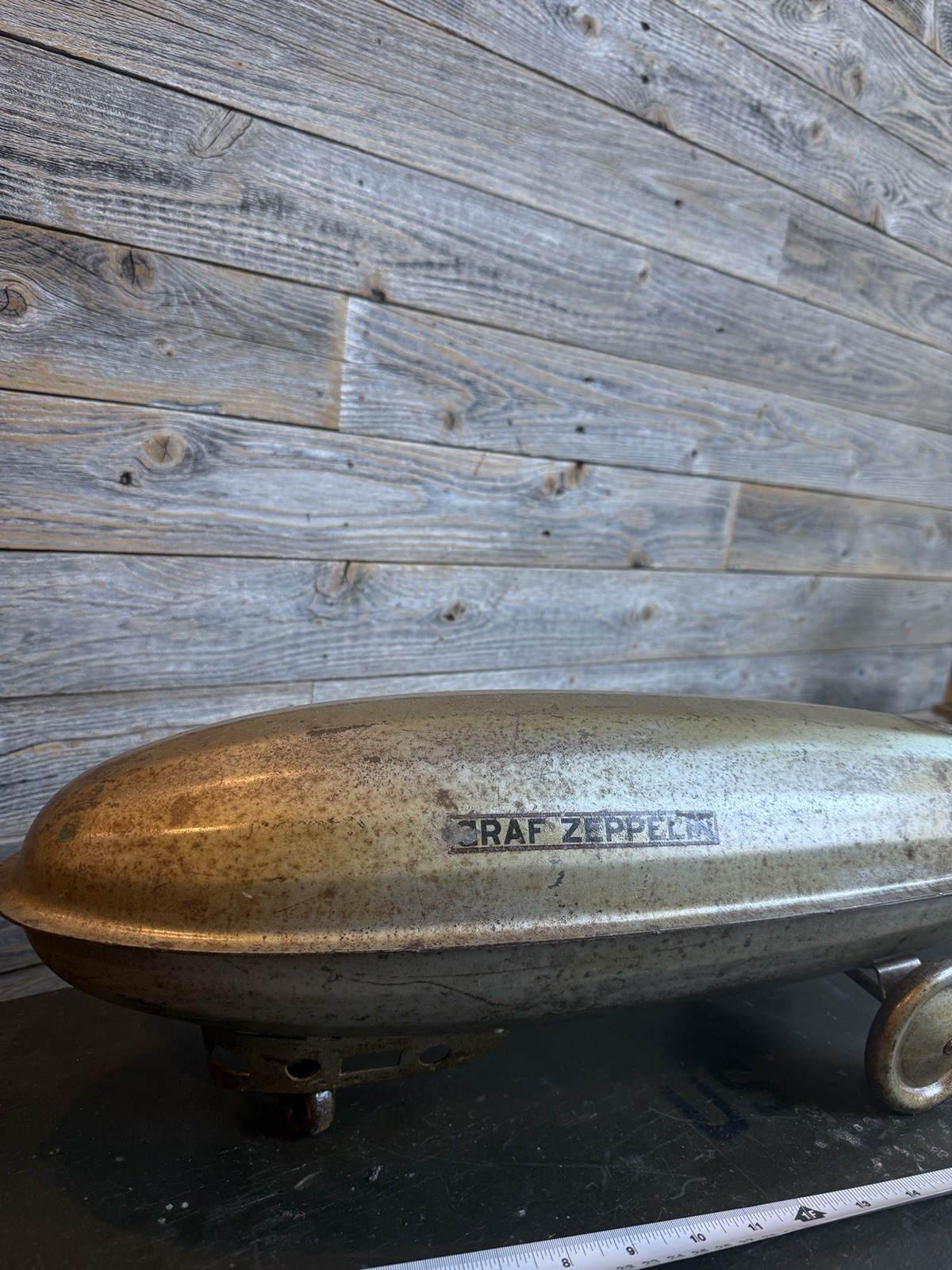 Steelcraft Graf Zeppelin pressed steel pull toy, produced in the 1930