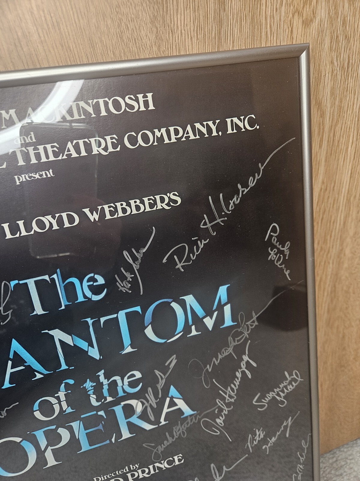 Phantom of the Opera Broadway Cast Signed Poster Window Card (14 x 19)