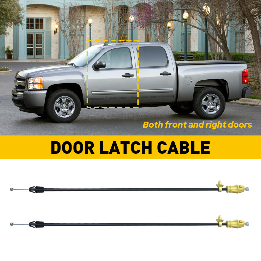 Door Latch Cables LH+RH Front For 2007-2013 Chevy Silverado 1500 2500 HD 3500 HD