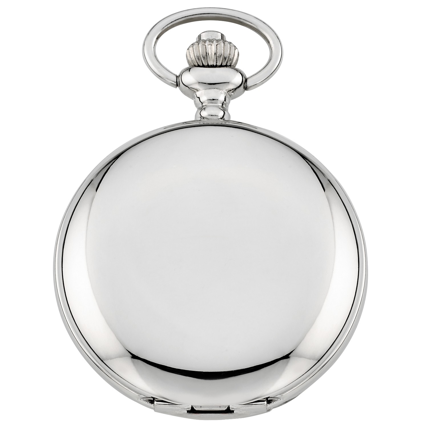 Gotham Men's Silver-Tone Railroad Polished Finish Covered Quartz Pocket Watch