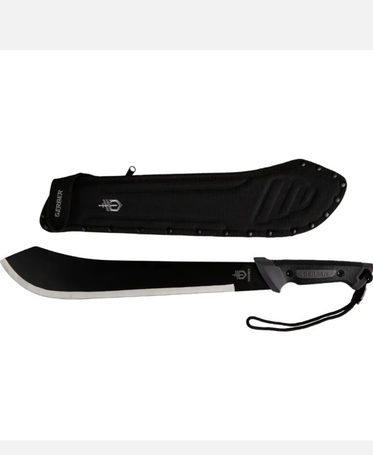 Gerber Gator Bolo Machete 15.4" 1055 Carbon SS Blade Gator Grip Handle + Sheath