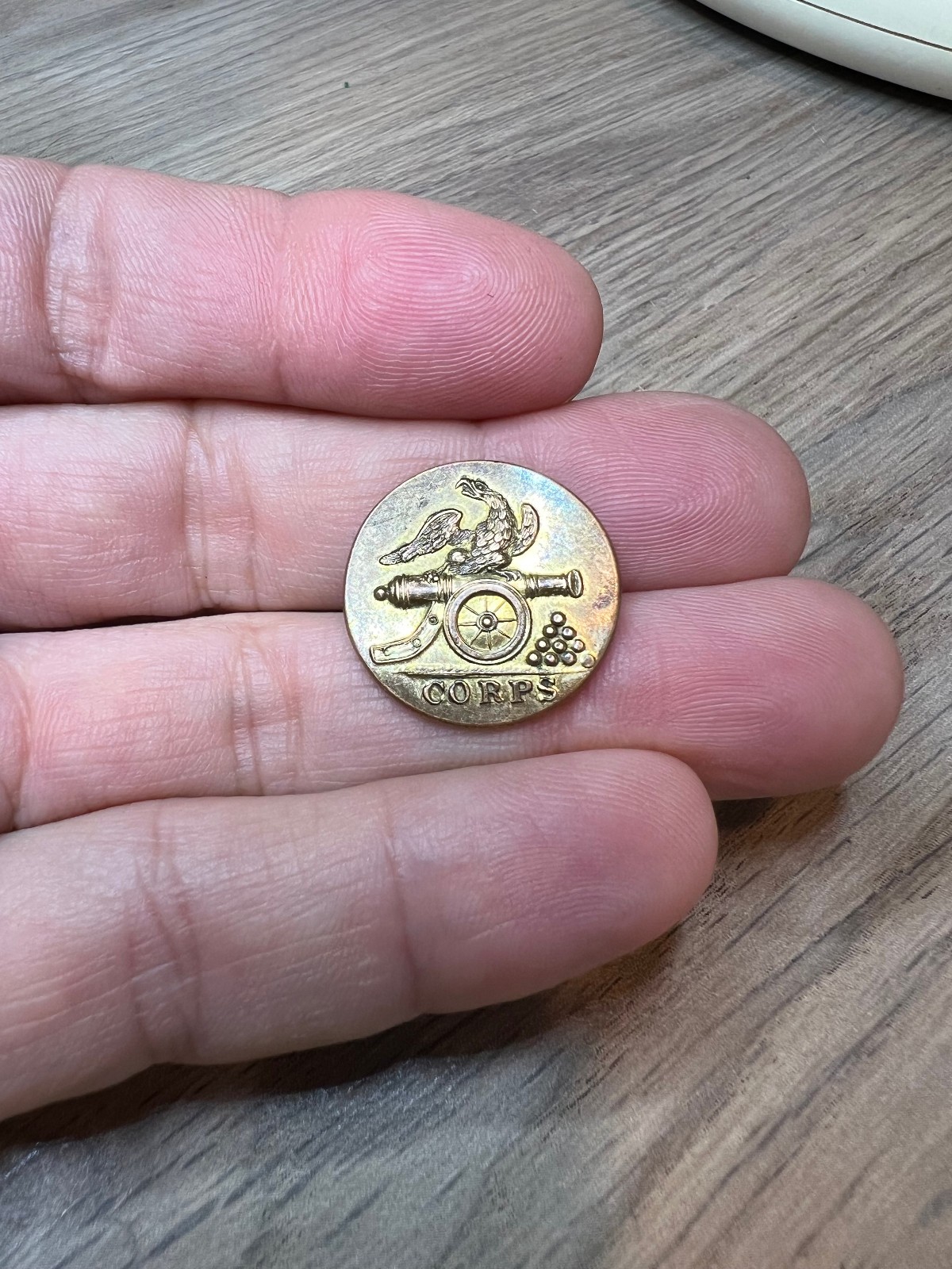 Pre Civil War, c.1830's, Artillery Militia Coat Button AM209 B.1. in Tice