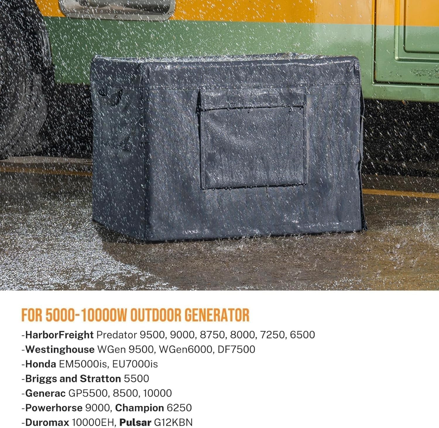 Generator Cover Waterproof 5000-10000W Heavy Duty Outdoor Open Frame Universal