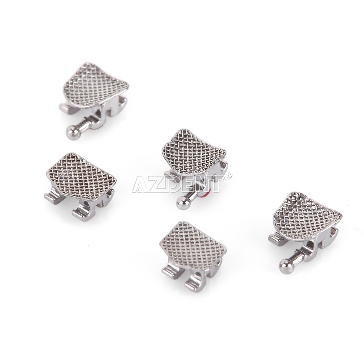 AZDENT Dental Ortho Brackets Metal Mini Roth.022/018 Hook 345/Arch Wire Nature