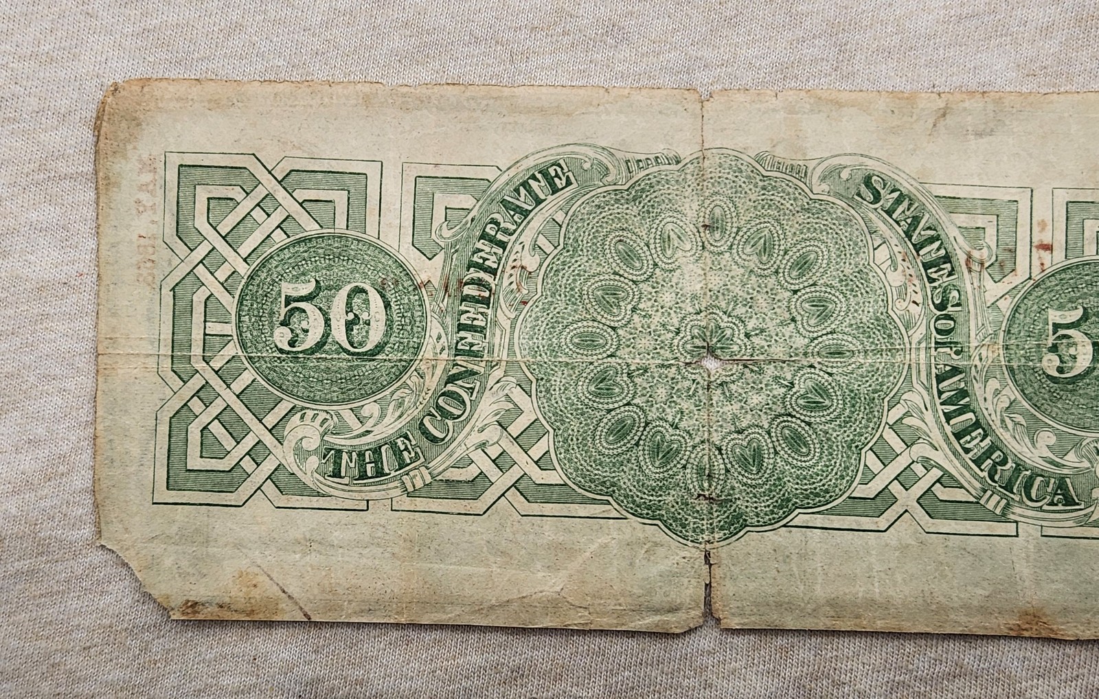 WPCoins ~ 1863 $50 Confederate Note T-57