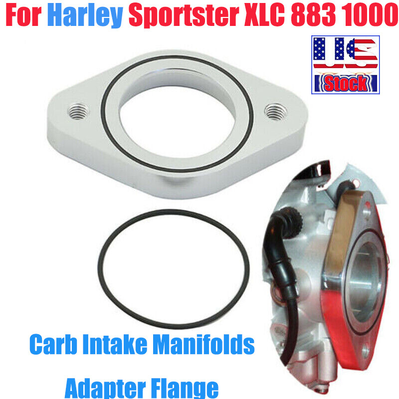 Carb Intake Manifolds Adapter Flange CV40MM For Harley Sportster XLC 883 1000