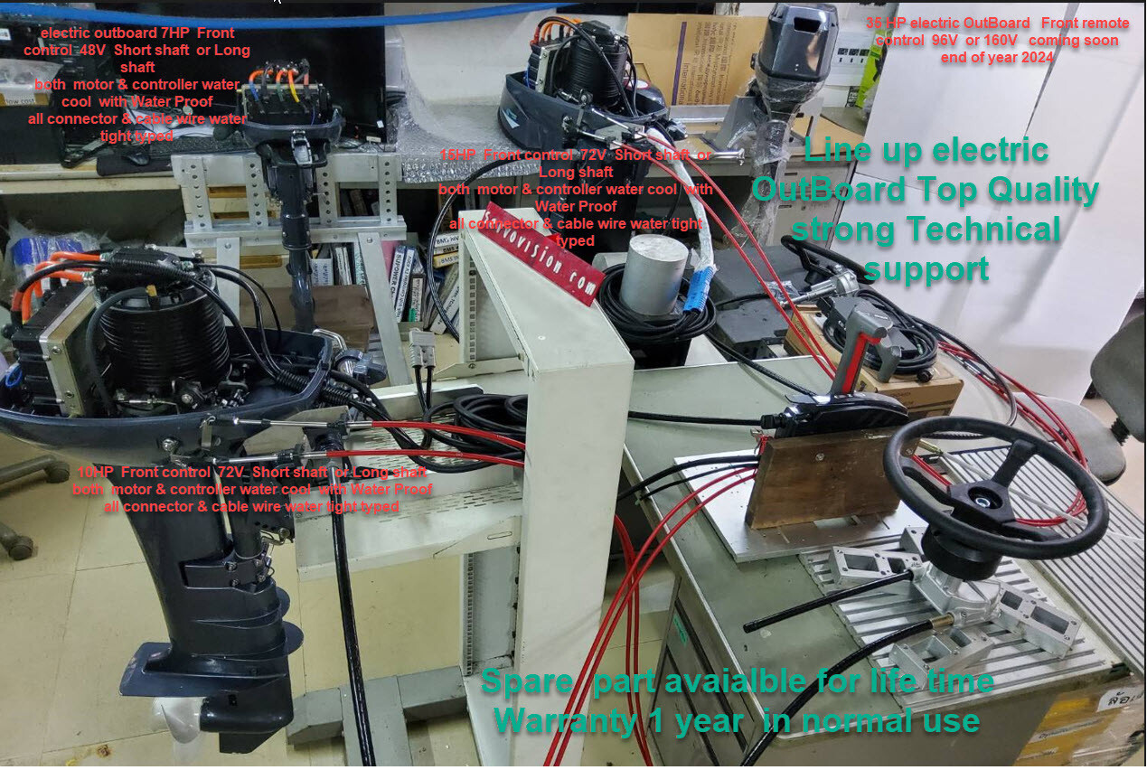 electric outboard Front Remote 15HP,72V_Peak30Kw_waterCool kit,customized, FedEx