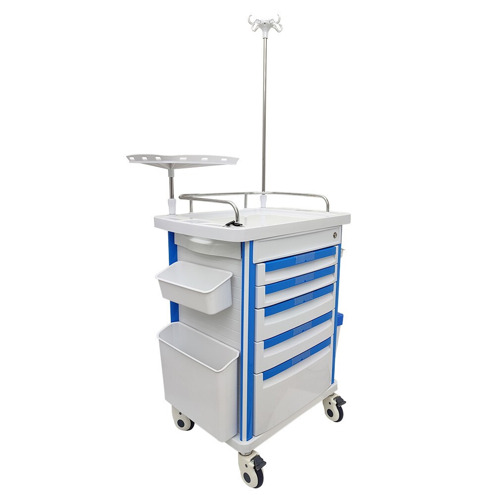Anesthesia Emergency Treatment Trolley Medicine Medical Cart ABS Plastic