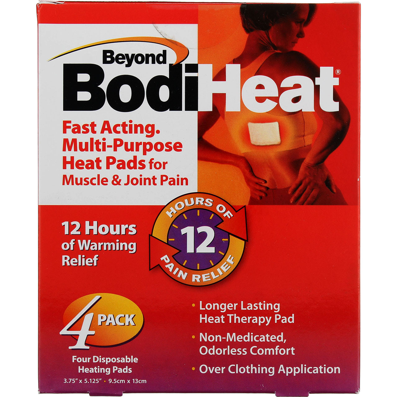 3 Pack Beyond BodiHeat Heat Pads, 4 Ct