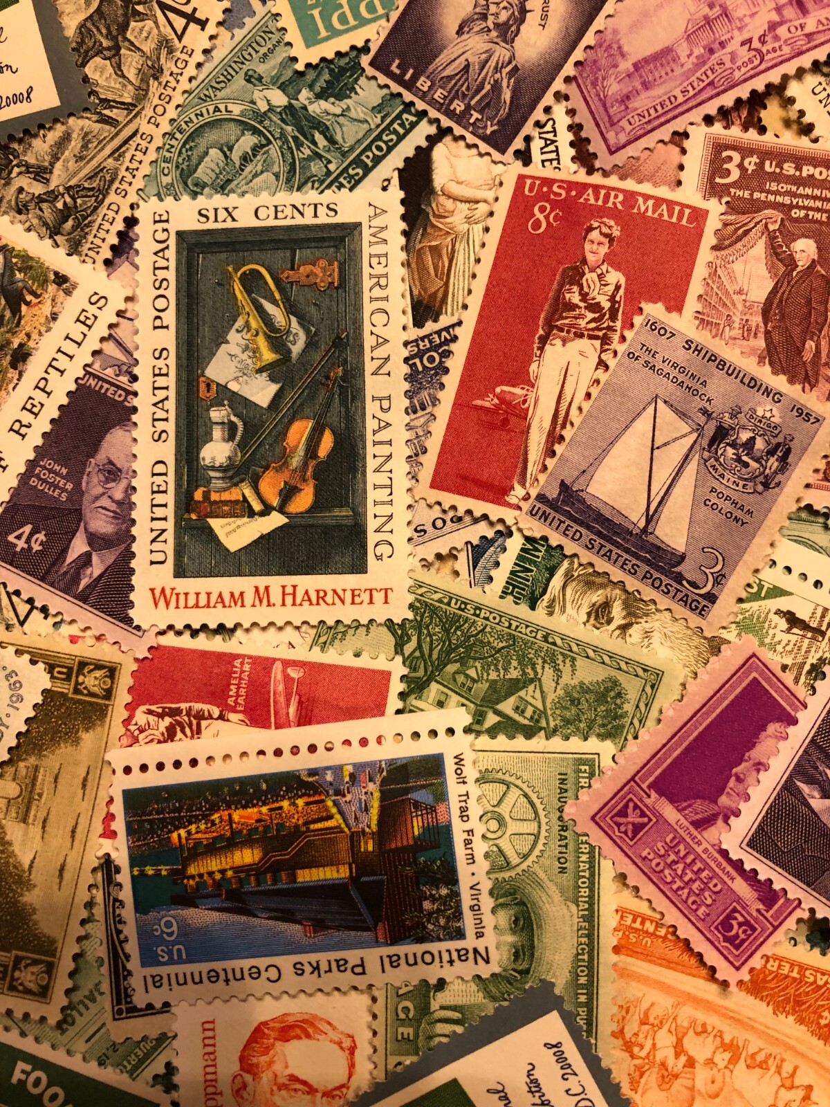 LOT OF 50 UNIQUE UNITED STATES COMMEMORATIVE STAMPS, MINT NH - NO DUPLICATES!