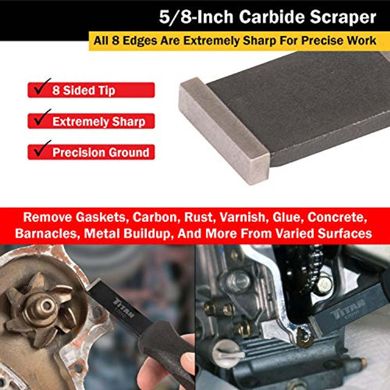 TITAN Tools 17010 5/8" Carbide Scraper