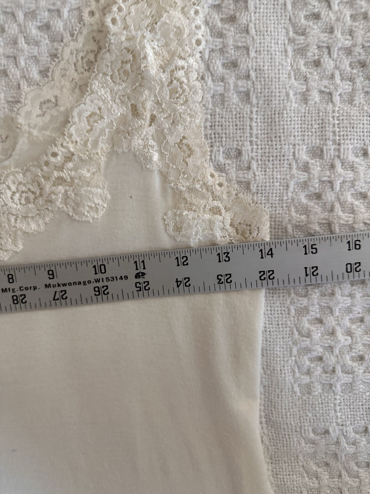 Josie Natori Camisole Tank Lace Trim Ivory Medium Lingerie Top