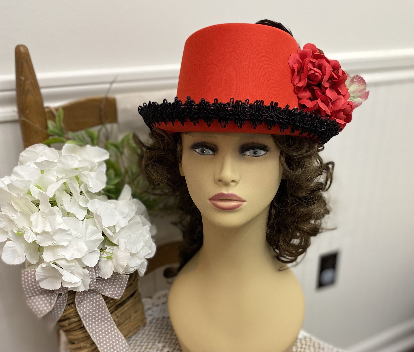 Ladies Victorian Top Hat Side Saddle Equestrian Riding Hat Reenactment Civil War
