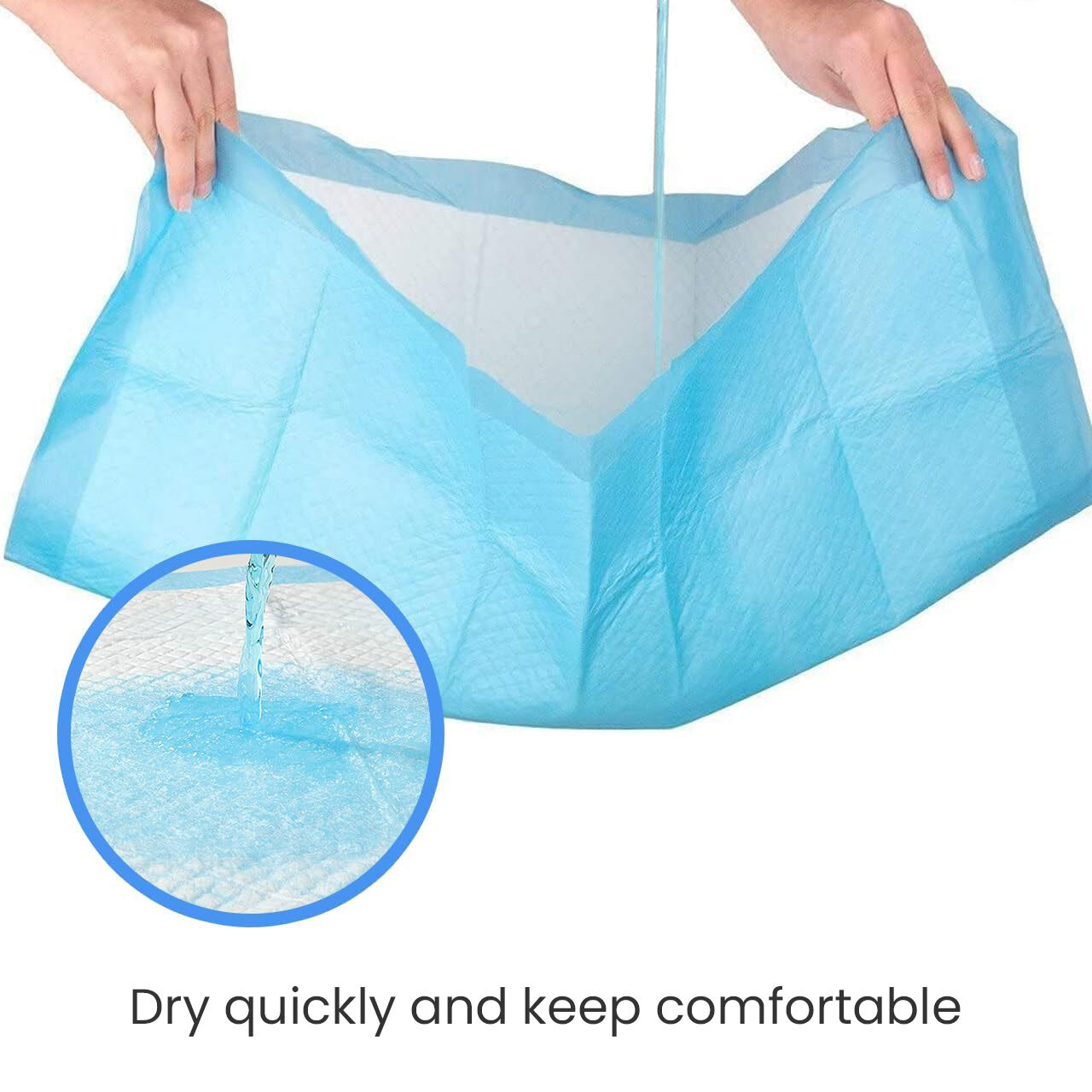 FPN Unscented Blue Potty Training Pads for Dogs 24x24" Ultra-Absorbent UnderPads