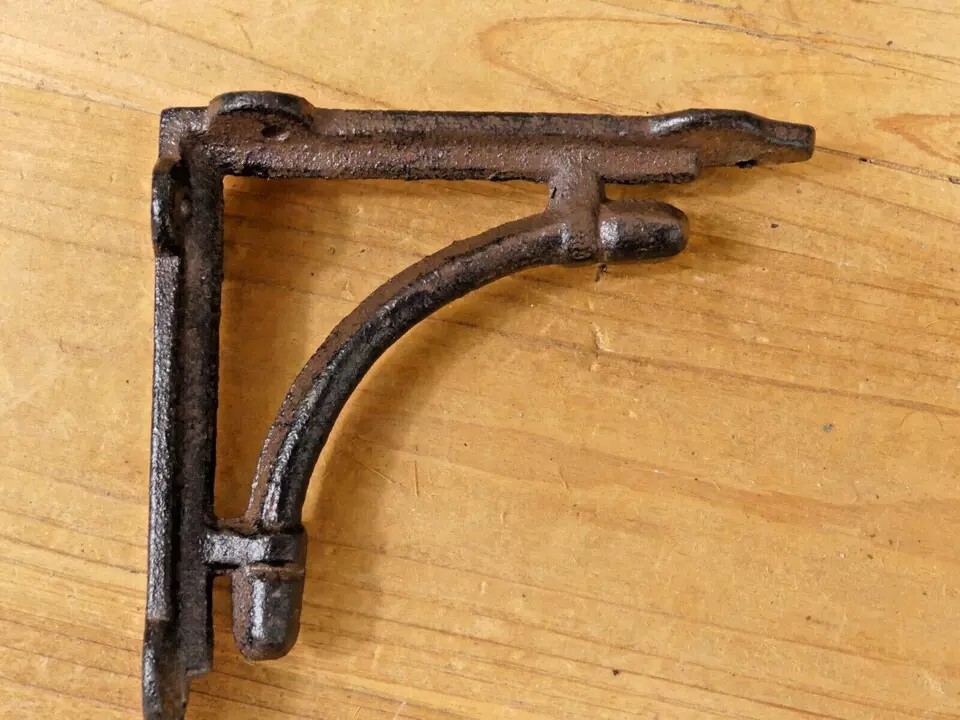 12 Shelf Brackets Corbels Wall Cast Iron SMALL Rustic Farmhouse 4 3/8" X 4 3/8"
