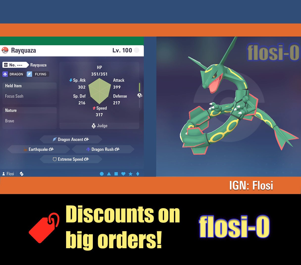 6IV Rayquaza Pokemon Legends ZA (Legends Z-A)